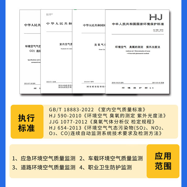 GHK-100便攜式臭氧測試儀-執(zhí)行標準